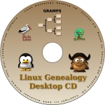Linux Genealogy CD Rom label